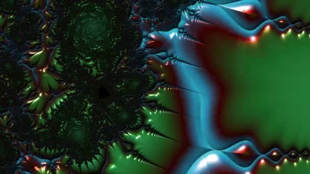 Abstract Computergegenereerd Fractaal Ontwerp Een Fractal Een Nooit Eindigend Patroon — Stockvideo