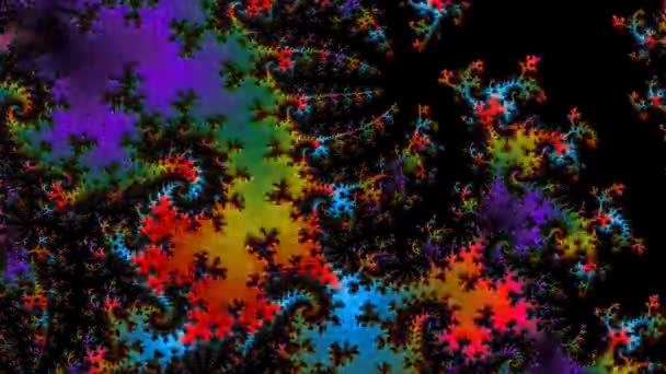 Resumen Diseño Fractal Generado Por Ordenador Fractal Patrón Interminable Los — Vídeo de stock