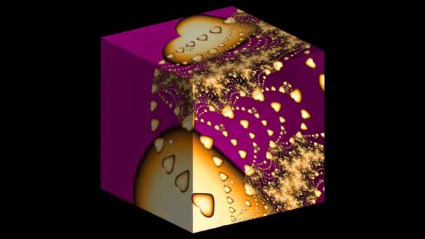 Resumen Diseño Fractal Generado Por Ordenador Fractal Patrón Interminable Los — Vídeos de Stock