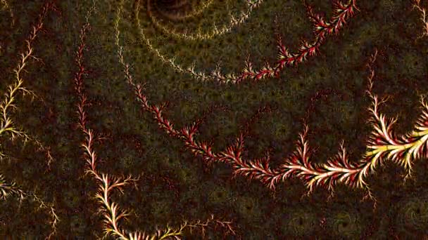 Αφηρημένος Υπολογιστής Που Δημιουργείται Fractal Σχεδιασμός Φράκταλ Είναι Ένα Ατέρμονο — Αρχείο Βίντεο