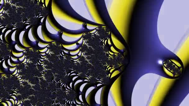 Αφηρημένος Υπολογιστής Που Δημιουργείται Fractal Σχεδιασμός Φράκταλ Είναι Ένα Ατέρμονο — Αρχείο Βίντεο