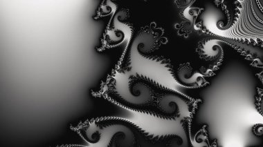 Soyut Bilgisayar Fraktal Tasarımı. Fraktal hiç bitmeyen bir desen. Fraktallar, farklı ölçeklerde kendine benzeyen sonsuz derecede karmaşık kalıplardır.