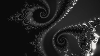 Soyut Bilgisayar Fraktal Tasarımı. Fraktal hiç bitmeyen bir desen. Fraktallar, farklı ölçeklerde kendine benzeyen sonsuz derecede karmaşık kalıplardır.