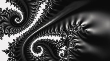 Soyut Bilgisayar Fraktal Tasarımı. Fraktal hiç bitmeyen bir desen. Fraktallar, farklı ölçeklerde kendine benzeyen sonsuz derecede karmaşık kalıplardır.