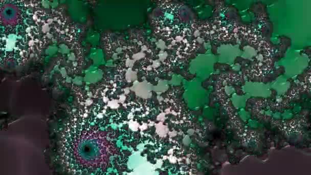 Abstract Computergegenereerd Fractaal Ontwerp Een Fractal Een Nooit Eindigend Patroon — Stockvideo