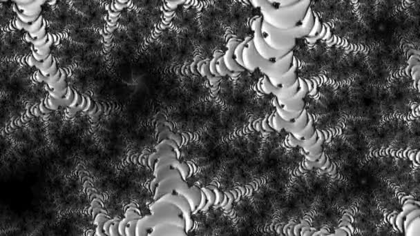 Abstract Computergegenereerd Fractaal Ontwerp Een Fractal Een Nooit Eindigend Patroon — Stockvideo