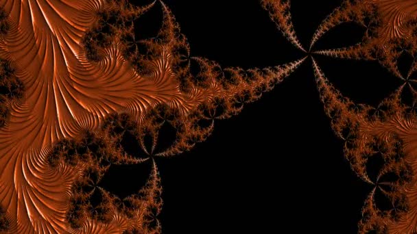 Abstract Computergegenereerd Fractaal Ontwerp Een Fractal Een Nooit Eindigend Patroon — Stockvideo