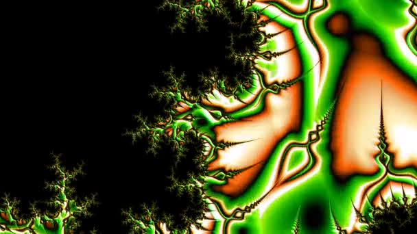 Abstract Computergegenereerd Fractaal Ontwerp Een Fractal Een Nooit Eindigend Patroon — Stockvideo