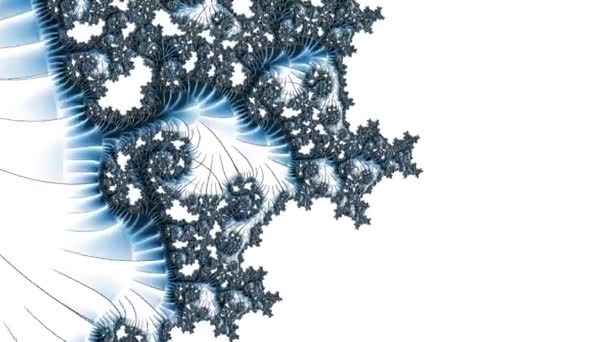 Abstract Computergegenereerd Fractaal Ontwerp Een Fractal Een Nooit Eindigend Patroon — Stockvideo