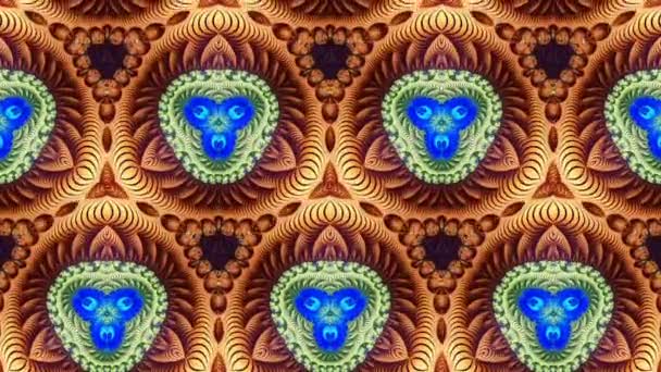 Abstract Computergegenereerd Fractaal Ontwerp Een Fractal Een Nooit Eindigend Patroon — Stockvideo