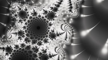 Soyut Bilgisayar Fraktal Tasarımı. Fraktal hiç bitmeyen bir desen. Fraktallar, farklı ölçeklerde kendine benzeyen sonsuz derecede karmaşık kalıplardır.