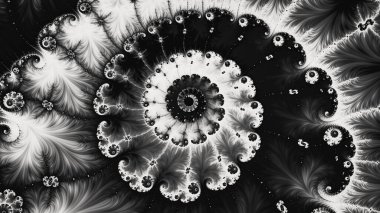 Soyut Bilgisayar Fraktal Tasarımı. Fraktal hiç bitmeyen bir desen. Fraktallar, farklı ölçeklerde kendine benzeyen sonsuz derecede karmaşık kalıplardır.