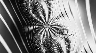 Soyut Bilgisayar Fraktal Tasarımı. Fraktal hiç bitmeyen bir desen. Fraktallar, farklı ölçeklerde kendine benzeyen sonsuz derecede karmaşık kalıplardır.