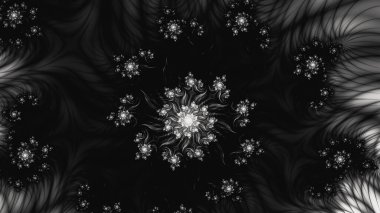 Soyut Bilgisayar Fraktal Tasarımı. Fraktal hiç bitmeyen bir desen. Fraktallar, farklı ölçeklerde kendine benzeyen sonsuz derecede karmaşık kalıplardır.