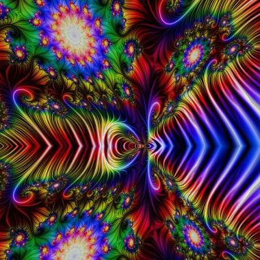 Soyut Bilgisayar Fraktal Tasarımı. Fraktal hiç bitmeyen bir desen. Fraktallar, farklı ölçeklerde kendine benzeyen sonsuz derecede karmaşık kalıplardır.