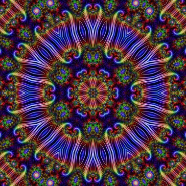 Soyut Bilgisayar Fraktal Tasarımı. Fraktal hiç bitmeyen bir desen. Fraktallar, farklı ölçeklerde kendine benzeyen sonsuz derecede karmaşık kalıplardır.