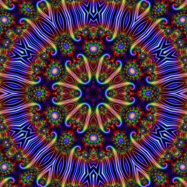 Soyut Bilgisayar Fraktal Tasarımı. Fraktal hiç bitmeyen bir desen. Fraktallar, farklı ölçeklerde kendine benzeyen sonsuz derecede karmaşık kalıplardır.