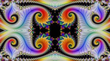 Soyut Bilgisayar Fraktal Tasarımı. Fraktal hiç bitmeyen bir desen. Fraktallar, farklı ölçeklerde kendine benzeyen sonsuz derecede karmaşık kalıplardır.