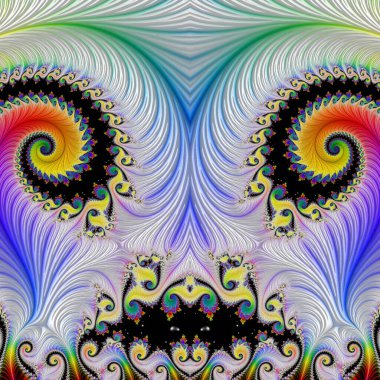 Soyut Bilgisayar Fraktal Tasarımı. Fraktal hiç bitmeyen bir desen. Fraktallar, farklı ölçeklerde kendine benzeyen sonsuz derecede karmaşık kalıplardır.