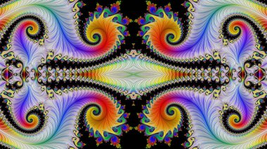 Soyut Bilgisayar Fraktal Tasarımı. Fraktal hiç bitmeyen bir desen. Fraktallar, farklı ölçeklerde kendine benzeyen sonsuz derecede karmaşık kalıplardır.