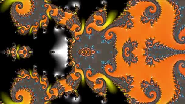 Abstract Computergegenereerd Fractaal Ontwerp Een Fractal Een Nooit Eindigend Patroon — Stockvideo