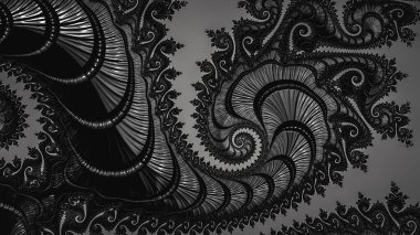 Soyut Bilgisayar Fraktal Tasarımı. Fraktal hiç bitmeyen bir desen. Fraktallar, farklı ölçeklerde kendine benzeyen sonsuz derecede karmaşık kalıplardır.