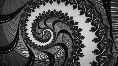 Soyut Bilgisayar Fraktal Tasarımı. Fraktal hiç bitmeyen bir desen. Fraktallar, farklı ölçeklerde kendine benzeyen sonsuz derecede karmaşık kalıplardır.