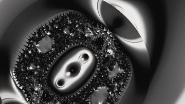 Soyut Bilgisayar Fraktal Tasarımı. Fraktal hiç bitmeyen bir desen. Fraktallar, farklı ölçeklerde kendine benzeyen sonsuz derecede karmaşık kalıplardır.