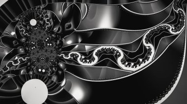 Soyut Bilgisayar Fraktal Tasarımı. Fraktal hiç bitmeyen bir desen. Fraktallar, farklı ölçeklerde kendine benzeyen sonsuz derecede karmaşık kalıplardır.