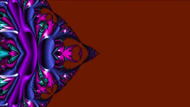 Αφηρημένος Υπολογιστής Που Δημιουργείται Fractal Σχεδιασμός Φράκταλ Είναι Ένα Ατέρμονο — Αρχείο Βίντεο