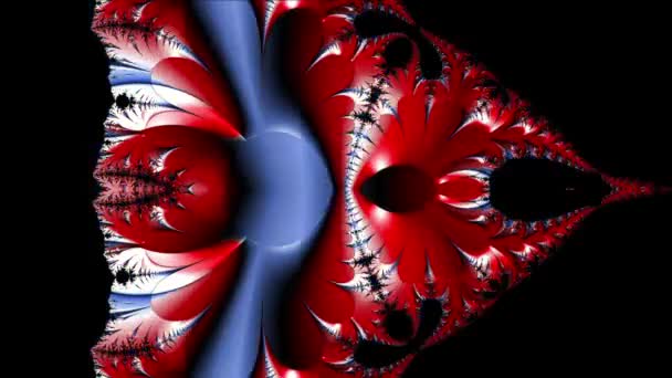 Αφηρημένος Υπολογιστής Που Δημιουργείται Fractal Σχεδιασμός Φράκταλ Είναι Ένα Ατέρμονο — Αρχείο Βίντεο