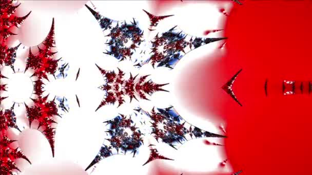 Abstract Computergegenereerd Fractaal Ontwerp Een Fractal Een Nooit Eindigend Patroon — Stockvideo