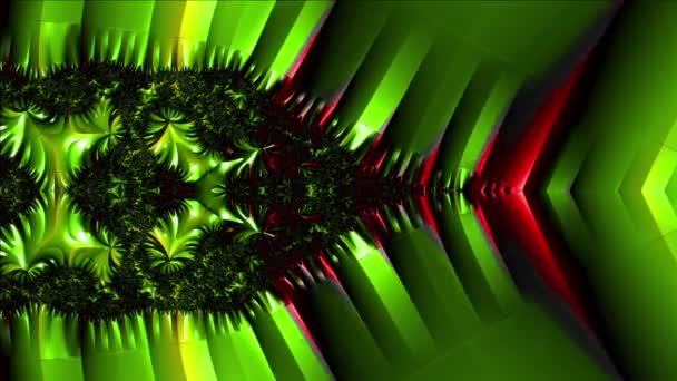 Abstract Computergegenereerd Fractaal Ontwerp Een Fractal Een Nooit Eindigend Patroon — Stockvideo