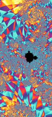 Soyut Bilgisayar Fraktal Tasarımı. Fraktal hiç bitmeyen bir desen. Fraktallar, farklı ölçeklerde kendine benzeyen sonsuz derecede karmaşık kalıplardır.