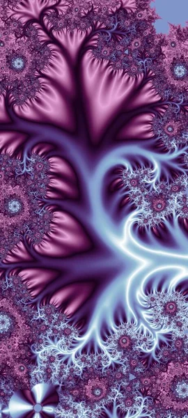 Abstract Computergegenereerd Fractaal Ontwerp Een Fractal Een Nooit Eindigend Patroon — Stockfoto