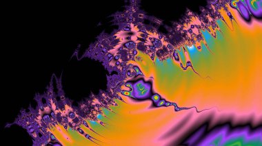 Soyut Bilgisayar Fraktal Tasarımı. Fraktal hiç bitmeyen bir desen. Fraktallar, farklı ölçeklerde kendine benzeyen sonsuz derecede karmaşık kalıplardır.