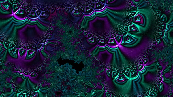 Abstract Computergegenereerd Fractaal Ontwerp Een Fractal Een Nooit Eindigend Patroon — Stockfoto