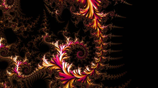 Resumen Diseño Fractal Generado Por Ordenador Fractal Patrón Interminable Los — Foto de Stock