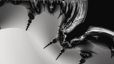 Soyut Bilgisayar Fraktal Tasarımı. Fraktal hiç bitmeyen bir desen. Fraktallar, farklı ölçeklerde kendine benzeyen sonsuz derecede karmaşık kalıplardır.