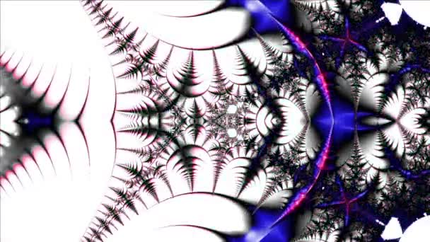 Abstract Computergegenereerd Fractaal Ontwerp Een Fractal Een Nooit Eindigend Patroon — Stockvideo