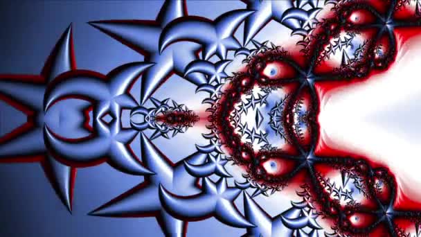 Αφηρημένος Υπολογιστής Που Δημιουργείται Fractal Σχεδιασμός Φράκταλ Είναι Ένα Ατέρμονο — Αρχείο Βίντεο