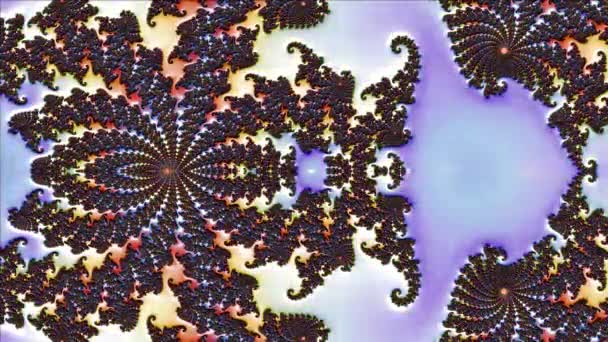 Abstract Computergegenereerd Fractaal Ontwerp Een Fractal Een Nooit Eindigend Patroon — Stockvideo