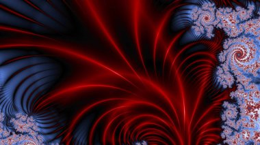 Soyut Bilgisayar Fraktal Tasarımı. Fraktal hiç bitmeyen bir desen. Fraktallar, farklı ölçeklerde kendine benzeyen sonsuz derecede karmaşık kalıplardır.