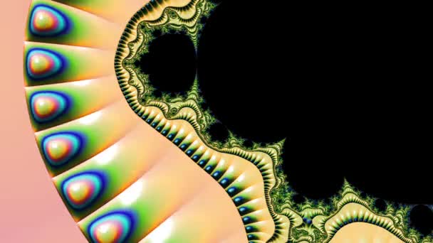 Resumo Design Fractal Gerado Por Computador Fractal Padrão Interminável Fractais — Vídeo de Stock