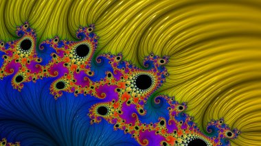 Soyut Bilgisayar Fraktal Tasarımı. Fraktal hiç bitmeyen bir desen. Fraktallar, farklı ölçeklerde kendine benzeyen sonsuz derecede karmaşık kalıplardır.