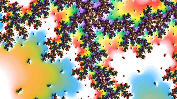 Abstract Computergegenereerd Fractaal Ontwerp Een Fractal Een Nooit Eindigend Patroon — Stockfoto