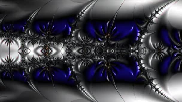 Abstract Computergegenereerd Fractaal Ontwerp Een Fractal Een Nooit Eindigend Patroon — Stockvideo