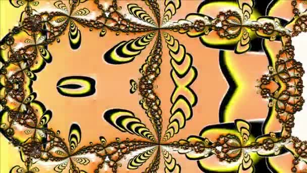 Αφηρημένος Υπολογιστής Που Δημιουργείται Fractal Σχεδιασμός Φράκταλ Είναι Ένα Ατέρμονο — Αρχείο Βίντεο