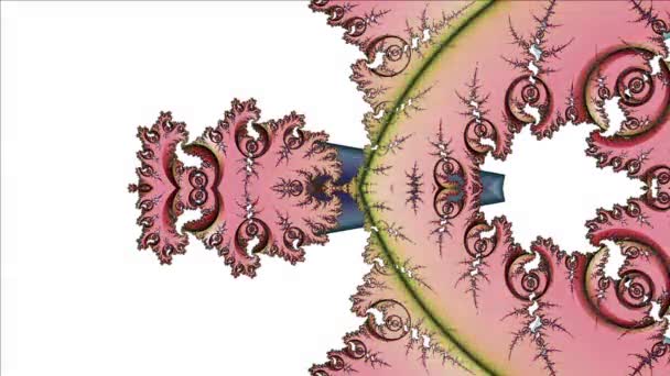 Resumo Design Fractal Gerado Por Computador Fractal Padrão Interminável Fractais — Vídeo de Stock