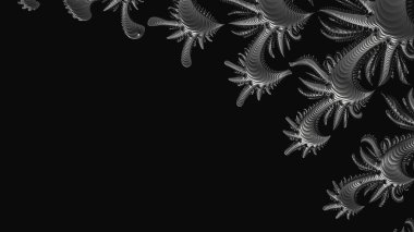 Soyut Bilgisayar Fraktal Tasarımı. Fraktal hiç bitmeyen bir desen. Fraktallar, farklı ölçeklerde kendine benzeyen sonsuz derecede karmaşık kalıplardır.